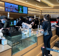 Vitrine réfrigérée à air à température unique commerciale pour les magasins de thé au lait - Malaisie Singapour Thaïlande