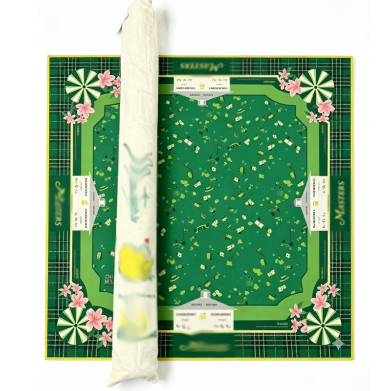 Tapis de golf vert avec sac de rangement en velours