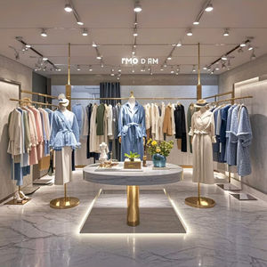 Attrezzatura Boutique appendiabiti a parete scaffali da esposizione per <span class=keywords><strong>uomo</strong></span> <span class=keywords><strong>abbigliamento</strong></span> moderno negozio di Interior Design - Product Image 4