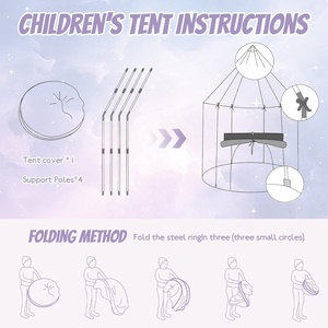 Tente sensorielle pour enfants autistes, type château, semi-éclairée, apaisante, facile à assembler et à plier - Product Image 6