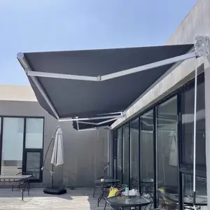 Einziehbare Terrassen markisen aus UV-Polyester Einziehbare Vordächer Sonnenschutz schutz Verstellbare Terrasse Außen schirm