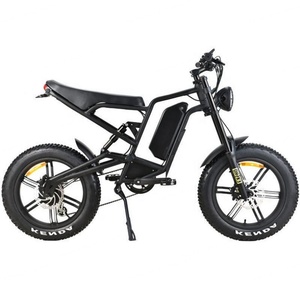 Vélo de montagne électrique à pneus larges de 20 pouces pour adultes, batterie au lithium amovible 48V, vélo électrique 500W avec cadre en alliage d'aluminium - Product Image 1