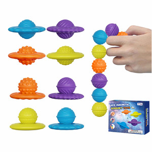 4 <b>Pack</b> UFO Silicone Magnetic Sensory Quiet <b>Fidget</b> Toys for Anxiety Travel Classroom Toys - Product Image 1