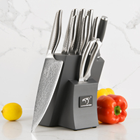 Juego Completo de Cuchillos de Cocina Damascus, Juego de 10 Piezas, Utensilios de Cocina Comerciales para Cocina Occidental, Suministro en Grandes Cantidades
