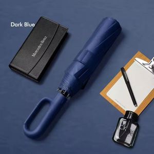 Parapluie d'extérieur personnalisable à 10 baleines, double armature, pliable en trois, avec boucle annulaire, ouverture automatique, 105 cm, idéal comme cadeau d'affaires - Product Image 1