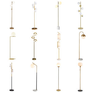 Lampadaire moderne design danois lampe verticale nordique de salon boule de verre or chambre bureau avec fonction de charge lampadaire - Product Image 6