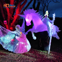 Costume gonflable de licorne de publicité de représentation de carnaval avec la représentation colorée de défilé de lumières pour des promotions