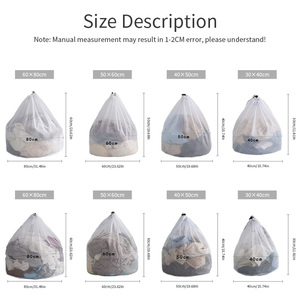 2025 Hộ Gia Đình Tùy Chỉnh Tái Sử Dụng Kích Thước Lớn Có Thể Gập Lại Dây Kéo Lưới Giặt Rửa Túi Bền Cho Phòng Tắm Sử Dụng - Product Image 6