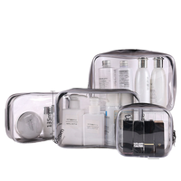 Sacs de voyage transparents recyclables sur mesure pour maquillage et articles de toilette, pochettes organisatrices, sacs fourre-tout en PVC transparent pour cosmétiques, soins de la peau, rouge à lèvres