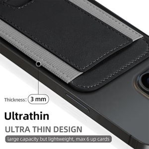Leather Phone Wallet Magnetic Card Wallet Organizer Secure Design with Card Slot for <b>iPhone</b> Series - Product Image 5