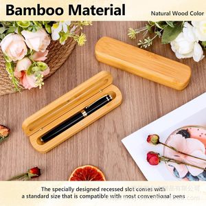 Estuche de Madera para Pluma Estilográfica, Caja de Almacenamiento Individual con Diseño Magnético, Caja de Regalo de Oficina para Hombres y Mujeres, Madera de Bambú - Product Image 4