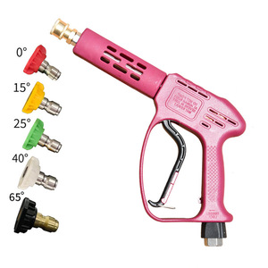 Pistola de lavado a presión con boquilla ajustable de 0, 15, 25, 40 y 65 grados para limpieza y desengrasado de automóviles - Product Image 1
