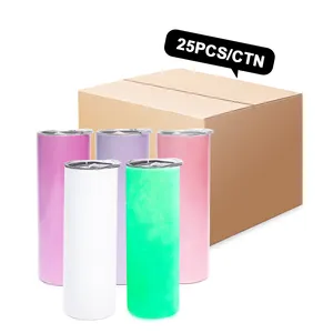 New product 20oz straight sunshine color changing luminous coffee travel mug with lid uv glow tumbler stainless steel