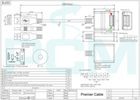 Grado industrial USB a RS422 RS485 Bloque de terminales FTDI Chip Dispositivo serie Servidor Convertidor Cable