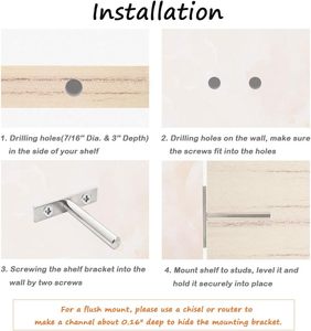 Kim loại có thể điều chỉnh 75mm-200mm Chiều dài t hình nổi Kệ khung che dấu Hỗ trợ khung - Product Image 5