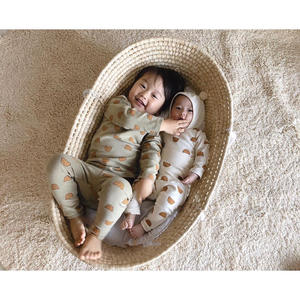 202 haute qualité vente chaude chaud <span class=keywords><strong>bébé</strong></span> coton barboteuse taille haute pantalon costume infantile <span class=keywords><strong>bébé</strong></span> pyjamas 2 pièces ensemble - Product Image 4