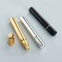SUMEEAR Atomizadores de Perfume de Vidrio Electrochapado UV de 15ml (Dorado/Plateado/Negro) con Pulverización Fina, Antiderrames, Reutilizables, Esenciales para Viaje