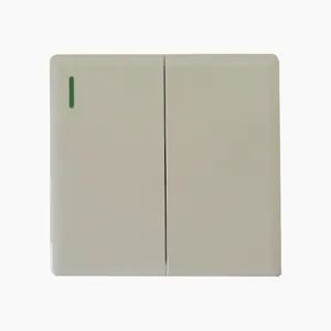 VNX Factory Research White Two Gang 1/2Way Spray Paint Large Panel UK Standard High Quality Wall Switch
