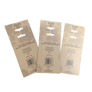 Hongyuan Patterned Kraft <b>Paper</b> Hang Tag Folded With Perforated Holes For Clothing And Garments Printed Labels - Product Image 2