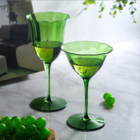 Verre à vin rétro simple sur pied, verre à champagne créatif et exquis
