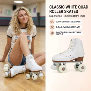 Patins à roulettes pour femmes et hommes, réglables en hauteur, roues en PU, style rétro, en daim, roulements ABEC-11, roues antidérapantes pour <span class=keywords><strong>roller</strong></span> derby, pour l'extérieur - Product Image 2