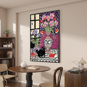 Quadri su Tela con Stampa Astratta in Stile <span class=keywords><strong>Matisse</strong></span>, Dipinti Moderni con Inchiostro Ecologico, Arte Colorata e Carina per Soggiorno - Product Image 2