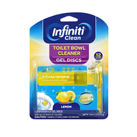 Tablettes nettoyantes et désodorisantes écologiques jetables Infiniti Lemon pour toilettes, parfum frais/citron/lavande, anti-taches