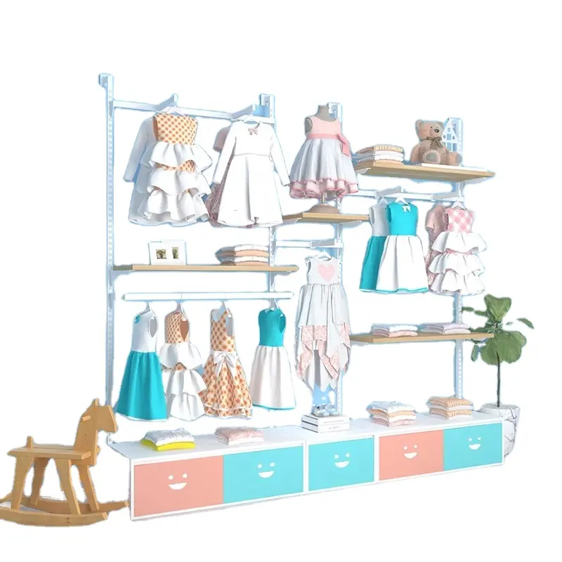 Groothandel Retail Kinderen Kleding Winkel Meubels Kids Winkel Armatuur Baby Winkel Display Rack