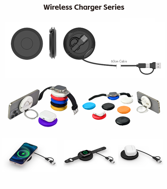 2026 New Patent 15w Quick Charging Station Custom Wireless Charger Phone Holder Fast Charging Wireless Magnetic Charger 3 in 1