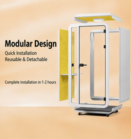 Cabine de bureau insonorisée Sinjoyin, cabine téléphonique à réduction de bruit, salle de réunion privée, cabine de travail acoustique portable et silencieuse pour le bureau
