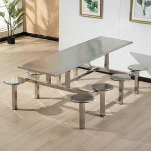 Stainless Steel Dining <b>Table</b> Oblong Durable Restaurant <b>Table</b> For School Factory Canteen Multi Person Seating - Product Image 1