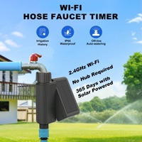 Tuya Vanne d'eau WiFi à énergie solaire Système de tuyau unique Contrôle de l'application Alarme de fuite Irrigation de jardin de ferme