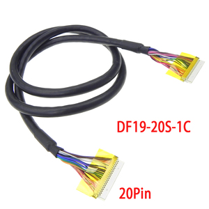 DF19-20S-1C 20-pins LVDS-kabel DF19G-20S-1C 1,0 mm pitch DF19 connector kabelboom voor LCD-scherm - Product Image 1
