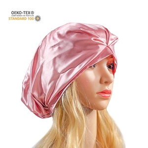 Bonnets Femme SWEET VIEW Bonnet De Soie Doux Et Confortable Pour Dormir, Noir, Bleu Bonnet Soie Cheveux Nuit