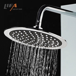 Mélangeur en laiton de douche d'angle carré mural imperméable supérieur panneau de douche en verre trempé multifonctionnel - Product Image 4
