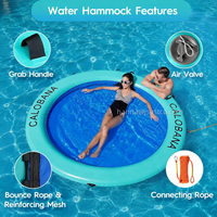 Hamac flottant rond gonflable, île flottante, tapis de piscine, matelas de bain pour adultes, radeau de bain, plateforme aquatique