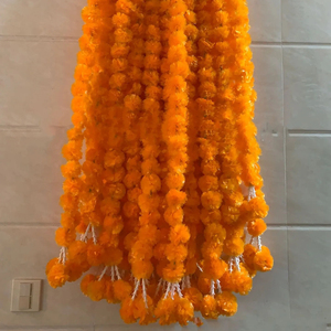 Guirlande de fleurs pour décoration de mariage indien, guirlande mexicaine pour le jour des morts, Halloween, guirlande en plastique, guirlande de fleurs de souci - Product Image 3