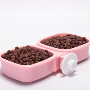 Comedero Doble Colgante para Jaula, Antiderrames, de Plástico, para Mascotas Pequeñas, Cachorros y Gatitos - Product Image 5