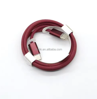 Câble de charge USB Type C vers C en nylon tressé rouge vin 60W, dernier modèle, pour iPhone 18Pro Max