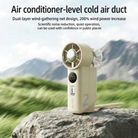 Ventilateur portable mini puissant 15000 tr/min, ventilateur de refroidissement portatif rechargeable 2000 mAh avec contrôle intelligent