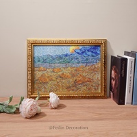 Tableau mural vintage sur toile, paysages européens, fleurs, décorations murales en bois pour mariage et maison