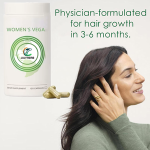 Julyherb Gold Standard 120cps Vegan Ashwagandha Extract Mistura de vitamina para o crescimento do cabelo puro Suplemento Vegetal Extrato das Mulheres - Product Image 3