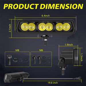 Barre lumineuse LED pour vélo électrique 12V 30W, faisceau hyper spot blanc, 6 pouces, phare pour Sur Ron Lbx Talaris Segway - Product Image 2