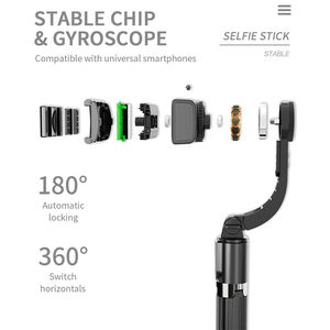 Stabilisateur de cardan portable <span class=keywords><strong>L08</strong></span> pour téléphone portable, support de <span class=keywords><strong>selfie</strong></span>, support réglable, mini trépied pliable, design pliable - Product Image 6
