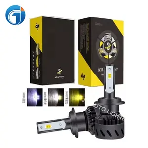 JG E380 AUTO Trois Couleurs LED Ampoule Lumière 6000k/4300k/3000k H7 H4 H11 Led Phares Tricolore Brouillard Conduite Lumières