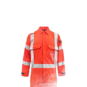 Combinaison de travail réfléchissante pour hommes, manches longues, 100% coton, pour atelier, réparation de machines, tenue de sécurité - Product Image 5