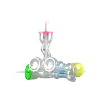 Gobelet en plastique incurvé de 600 ml avec paille intégrée, logo personnalisable, design moderne et minimaliste, isolation thermique pour jus, lait, thé