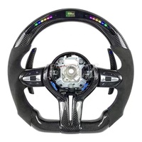 Volant sport en cuir et fibre de carbone LED pour F30 F10 F20 F31 F32 F15 F36 X5 M3 M5 M6 F11 F15 F16 F22 M2