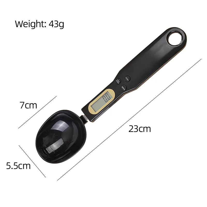 Digitale Lepelweegschaal 500G/0.1G Lcd-Display Voedsel Schaal Elektronische Meetkeukenlepel Met Een Gewicht Van Digitale Voedsellepel