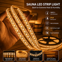 Bande LED IP68 pour sauna, 24V, résistante aux hautes températures, flexible, étanche, pour sauna, hammam, spa, éclairage commercial